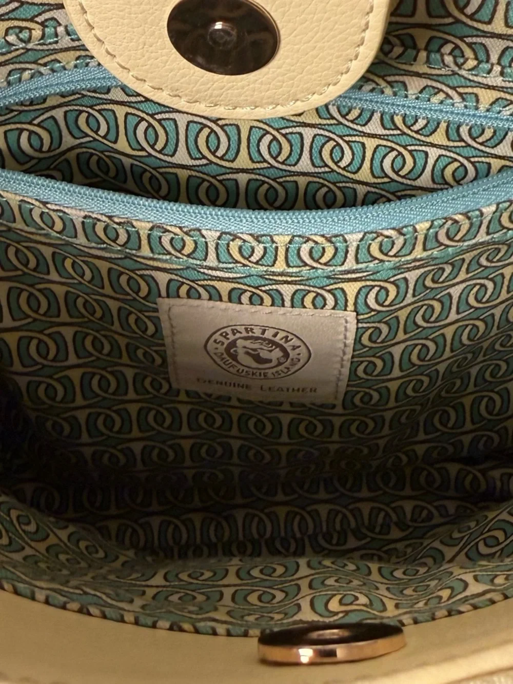 Spartina 449 Pearl Bamboo Chic Satchel Straw Woven Handbag